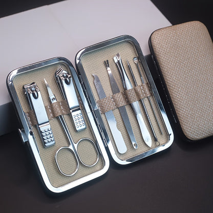 Professional Manicure And Pedicure Set, Nail Clipper Nail Cutter Nail Files Ear Spoon, Beauty Tools Grooming Set with Portable Case, for Nail Care, for Household And Travel Beauty Fashion