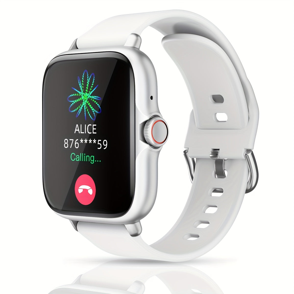 1.83'' Full Touch Screen Smart Watch |, Message Alerts, Call Answering, Sports Pedometer, Health Monitoring, Compatible with iPhone/Android, Alloy Body, Silicone Strap, DESERTCAT - Ideal Gift for and Birthdays Beauty Fashion