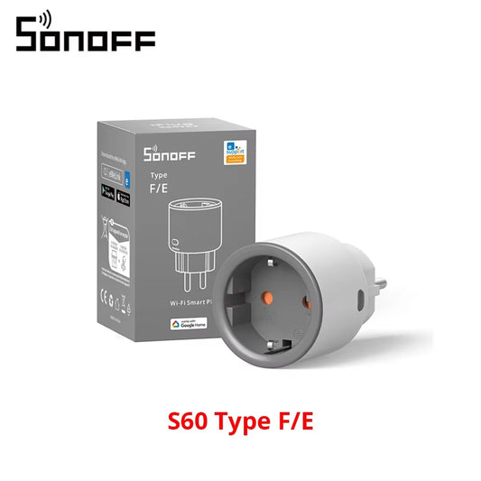 S60 EU  Wifi Socket Smart Wifi Plug with Energy Monitoring Remote Control Timer Voice Control Smart Scene