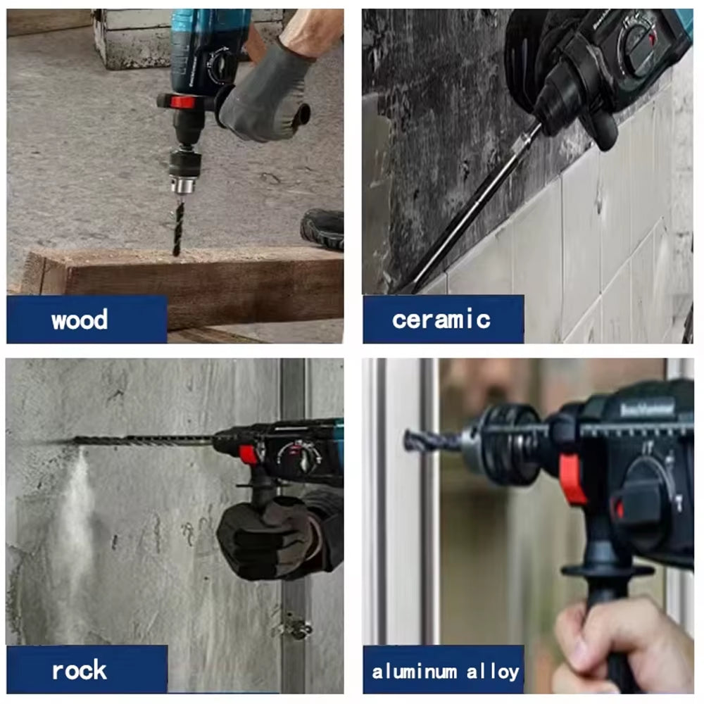 26MM Brushless Electric Hammer Drill Multifunctional Rotary Cordless Power Tools for Makita/Dewalt 18V Battery Pin