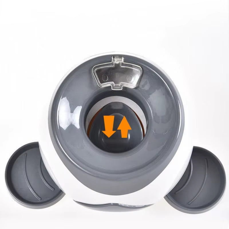 2 in 1 Dog Pet Interactive Toy Tennis Ball Launcher Automatic Throwing Training Reward Machine Fun Feeding Machine Pet Supplies