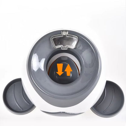 2 in 1 Dog Pet Interactive Toy Tennis Ball Launcher Automatic Throwing Training Reward Machine Fun Feeding Machine Pet Supplies