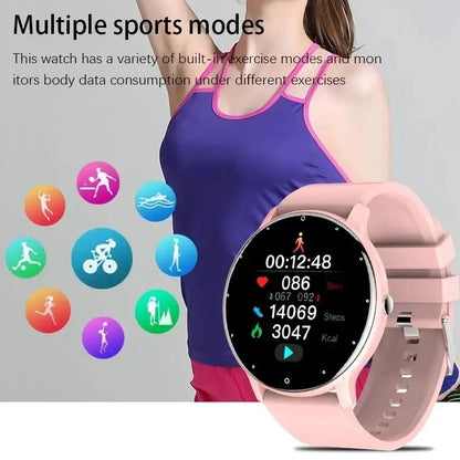 Women Smart Band Watch Real-Time Weather Forecast Activity Tracker Watches Heart Rate Monitor Sports Ladies Smart Watch Men