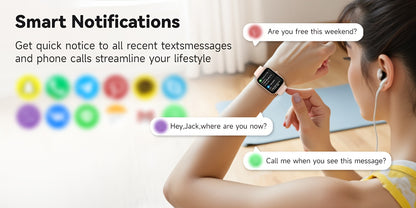 1pc FAWEIO 1.8 Inch Smart Watch for Women & Men with 100+ Sport Modes, Answer/Make Calls, Fitness Activity Tracker, Pedometer, for iPhone And Android, Perfect Gift for Family And Friends, Suitable for Christmas Gifts Beauty World Shop