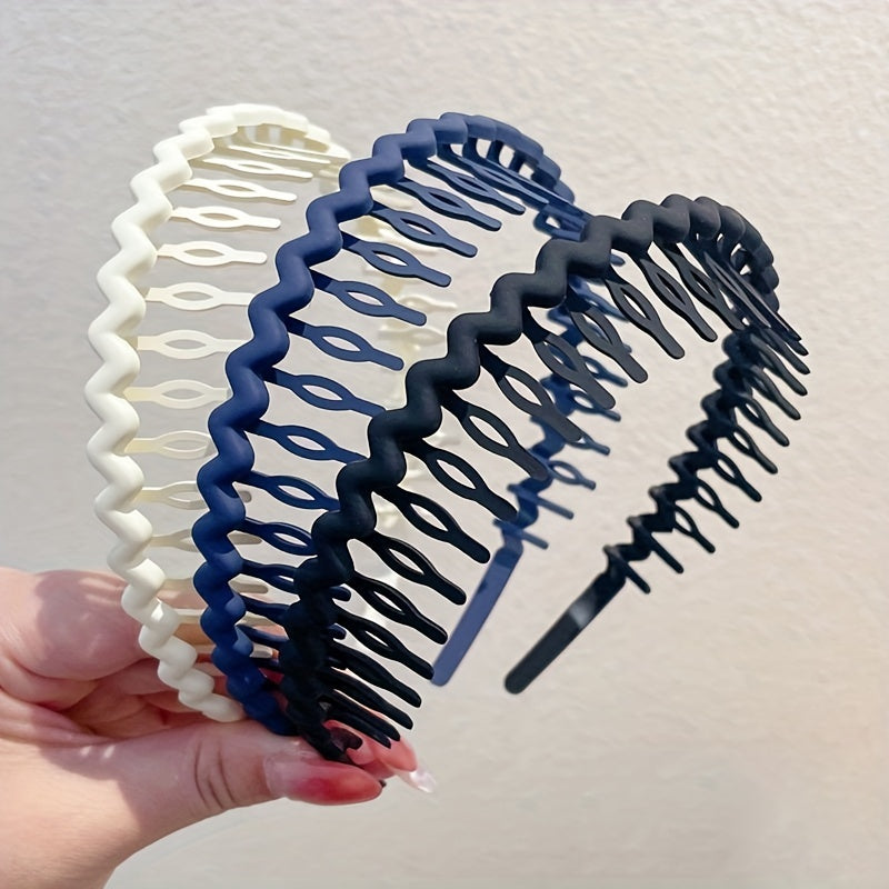 Hair Clip Frosted Color Headband Women's Non-slip Band Teeth Simple Pressure Headband Face Headband Hair Accessories Beauty Fashion