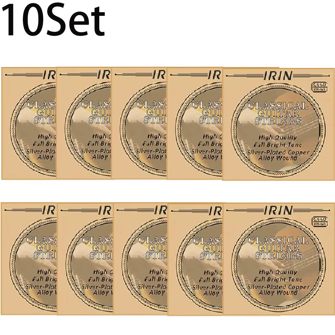 6 Pcs Nylon Classical Guitar Strings Set - Black Clear Silver Plated Copper Wound - Guitarra Strings - Guitar Accessories