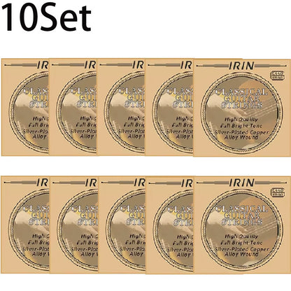 6 Pcs Nylon Classical Guitar Strings Set - Black Clear Silver Plated Copper Wound - Guitarra Strings - Guitar Accessories
