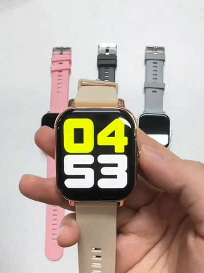 1.83-inch Full Touch Screen Smart Watch for Men And Women, USB Rechargeable, with Wireless Call And Message Reminder, Dual TPU Strap, Multi-sport Mode Outdoor Fitness Watch, Sports Recording Pedometer, Email Display, Activity