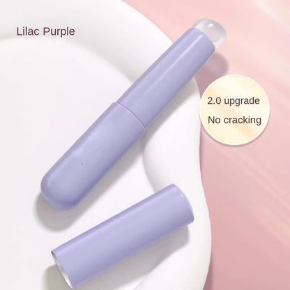 Silicone Lip Brush with Cover - Portable Round-Tip Applicator for Easy Lipstick & Concealer Blending, Ideal for Beginners