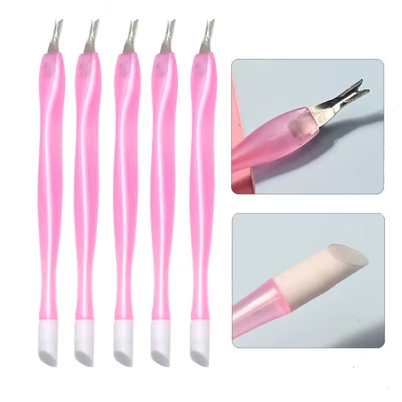 5Pcs/10Pcs Ways Manicure Nail Cuticle UV Gel Polish Pusher Remover Trimmer Stainless Steel Pedicure Dead Skin Cuticle Care Tools