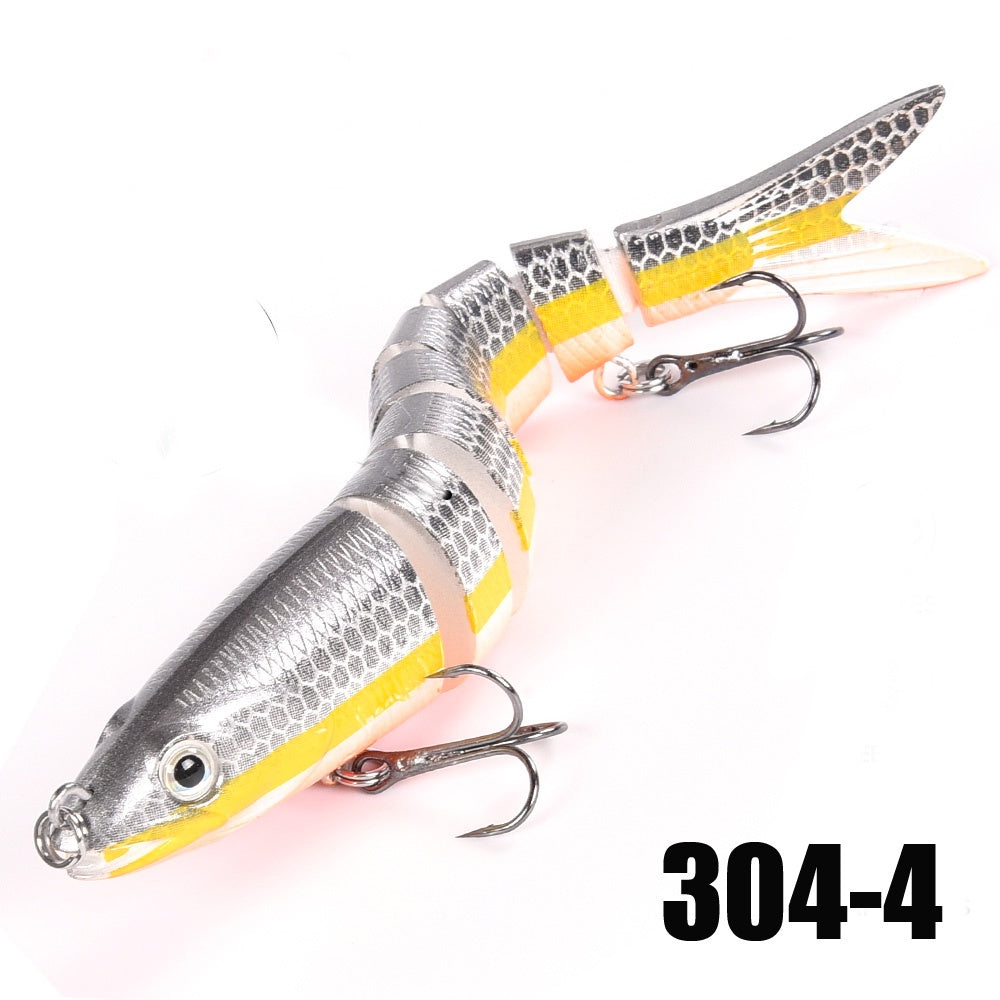 ANFS Multi-Jointed Swimbait Crankbait - Slow-Sinking Bionic Fishing Lure with Multi-Section Joints, ABS Body & Treble Hooks, Freshwater/Saltwater Compatible for Trout, Bass, Pike, Walleye - Realistic Artificial Baits (Multi-C Beauty Fashion