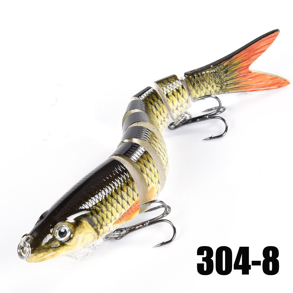 ANFS Multi-Jointed Swimbait Crankbait - Slow-Sinking Bionic Fishing Lure with Multi-Section Joints, ABS Body & Treble Hooks, Freshwater/Saltwater Compatible for Trout, Bass, Pike, Walleye - Realistic Artificial Baits (Multi-C Beauty Fashion