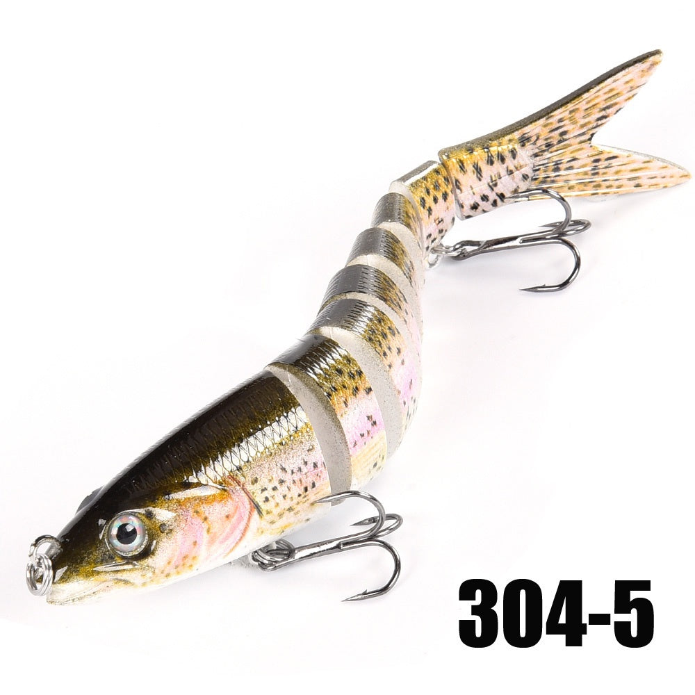 ANFS Multi-Jointed Swimbait Crankbait - Slow-Sinking Bionic Fishing Lure with Multi-Section Joints, ABS Body & Treble Hooks, Freshwater/Saltwater Compatible for Trout, Bass, Pike, Walleye - Realistic Artificial Baits (Multi-C Beauty Fashion