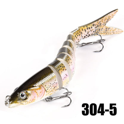 ANFS Multi-Jointed Swimbait Crankbait - Slow-Sinking Bionic Fishing Lure with Multi-Section Joints, ABS Body & Treble Hooks, Freshwater/Saltwater Compatible for Trout, Bass, Pike, Walleye - Realistic Artificial Baits (Multi-C Beauty Fashion