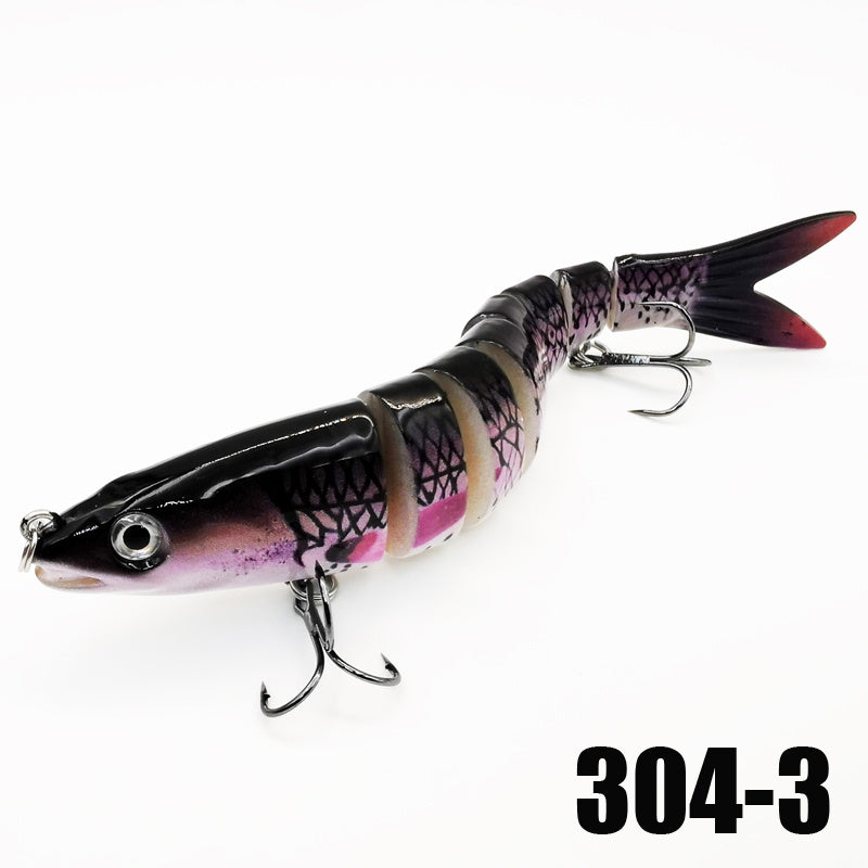 ANFS Multi-Jointed Swimbait Crankbait - Slow-Sinking Bionic Fishing Lure with Multi-Section Joints, ABS Body & Treble Hooks, Freshwater/Saltwater Compatible for Trout, Bass, Pike, Walleye - Realistic Artificial Baits (Multi-C Beauty Fashion