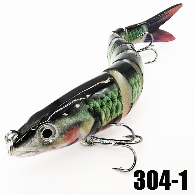 ANFS Multi-Jointed Swimbait Crankbait - Slow-Sinking Bionic Fishing Lure with Multi-Section Joints, ABS Body & Treble Hooks, Freshwater/Saltwater Compatible for Trout, Bass, Pike, Walleye - Realistic Artificial Baits (Multi-C Beauty Fashion