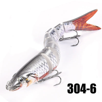 ANFS Multi-Jointed Swimbait Crankbait - Slow-Sinking Bionic Fishing Lure with Multi-Section Joints, ABS Body & Treble Hooks, Freshwater/Saltwater Compatible for Trout, Bass, Pike, Walleye - Realistic Artificial Baits (Multi-C Beauty Fashion