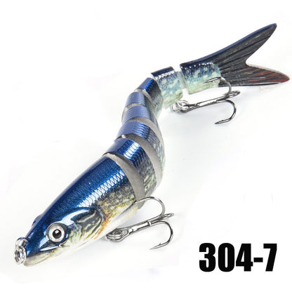 ANFS Multi-Jointed Swimbait Crankbait - Slow-Sinking Bionic Fishing Lure with Multi-Section Joints, ABS Body & Treble Hooks, Freshwater/Saltwater Compatible for Trout, Bass, Pike, Walleye - Realistic Artificial Baits (Multi-C Beauty Fashion