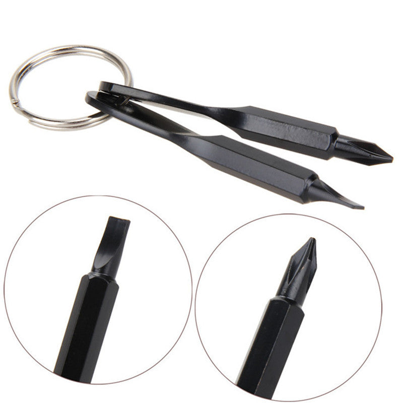 2pcs Mini Screwdriver Keychain - Compact, Portable Metal Tool for Everyday Use Beauty Fashion