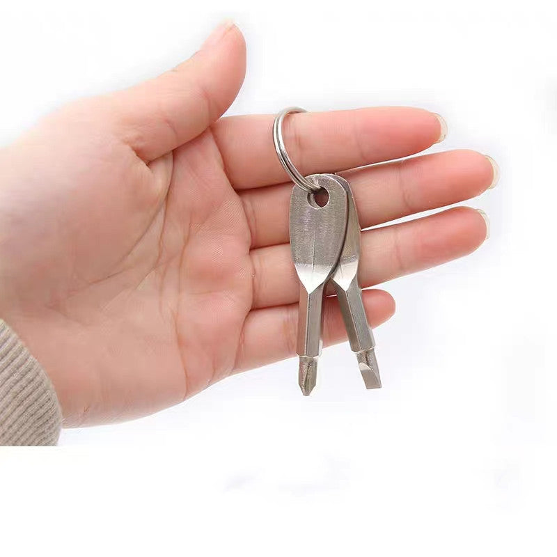 2pcs Mini Screwdriver Keychain - Compact, Portable Metal Tool for Everyday Use Beauty Fashion
