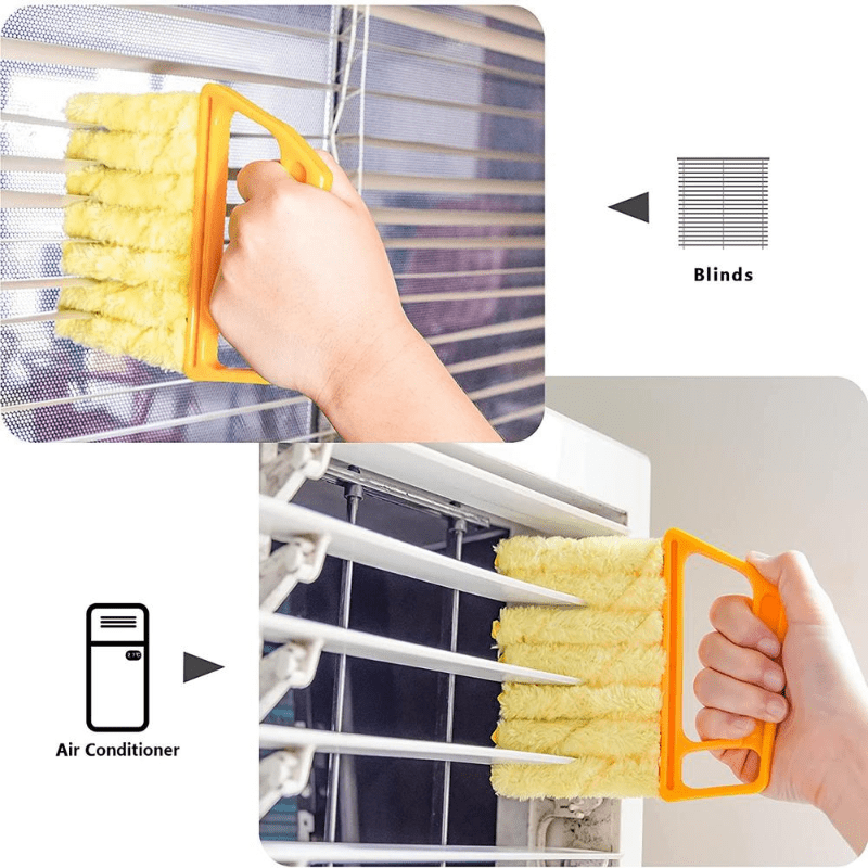 1pc, Washable Window Cleaning Brushes With Microfibers For Effortless Dust Collection And Blinds Cleaning Beauty Fashion