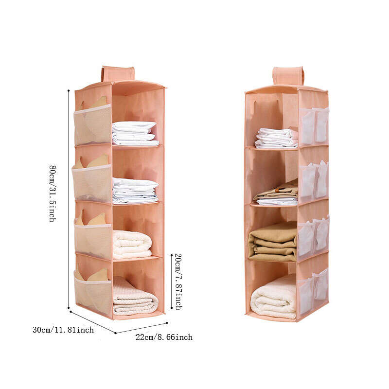 Foldable Wardrobe Storage Organizer with Telescoping Handle – Multi-Layer Hangable Bag with Spinner Wheels for Efficient Space Beauty Fashion