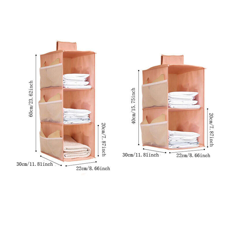 Foldable Wardrobe Storage Organizer with Telescoping Handle – Multi-Layer Hangable Bag with Spinner Wheels for Efficient Space Beauty Fashion