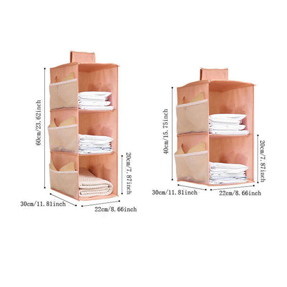 Foldable Wardrobe Storage Organizer with Telescoping Handle – Multi-Layer Hangable Bag with Spinner Wheels for Efficient Space Beauty Fashion