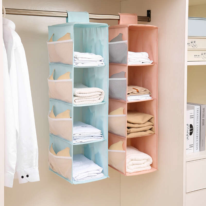 Foldable Wardrobe Storage Organizer with Telescoping Handle – Multi-Layer Hangable Bag with Spinner Wheels for Efficient Space Beauty Fashion