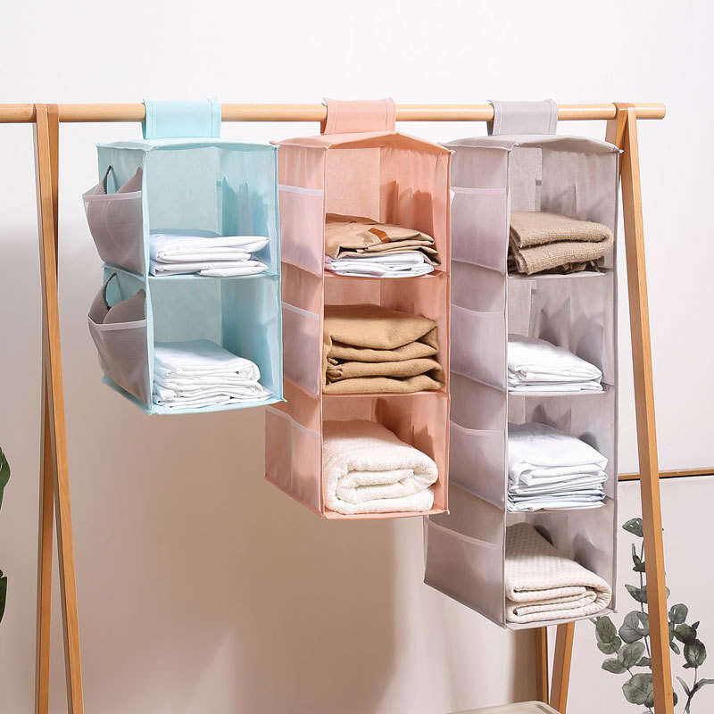 Foldable Wardrobe Storage Organizer with Telescoping Handle – Multi-Layer Hangable Bag with Spinner Wheels for Efficient Space Beauty Fashion