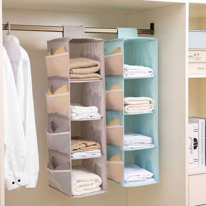 Foldable Wardrobe Storage Organizer with Telescoping Handle – Multi-Layer Hangable Bag with Spinner Wheels for Efficient Space Beauty Fashion