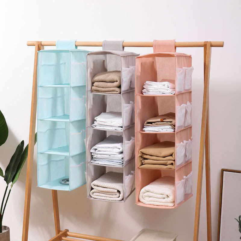 Foldable Wardrobe Storage Organizer with Telescoping Handle – Multi-Layer Hangable Bag with Spinner Wheels for Efficient Space Beauty Fashion