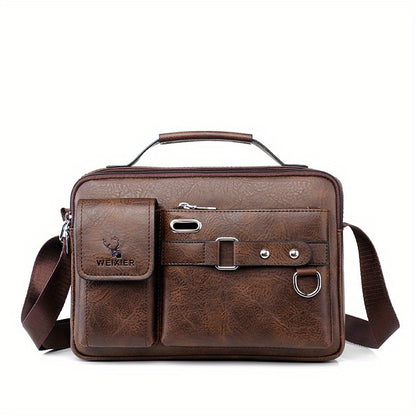 Vintage Crossbody Messenger Bag, Large Capacity Shoulder Bag, Casual Business Handbag & Satchel Purse Beauty Fashion