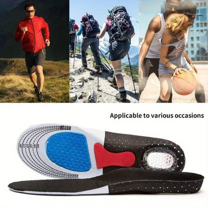 2pcs Men Gel Orthotic Sport Running Insoles, Insert Shoe Pad, Arch Support Heel Cushion Beauty World Shop