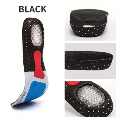 2pcs Men Gel Orthotic Sport Running Insoles, Insert Shoe Pad, Arch Support Heel Cushion Beauty World Shop