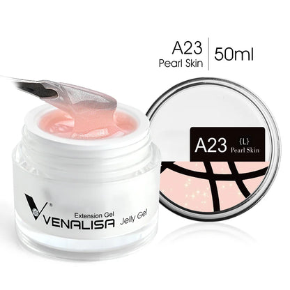 50Ml TPO FREE Rose Pink Jelly Gel Extension Nail Salon Professiona Used Self Leveling Transparent Gel Nail Gel Polish