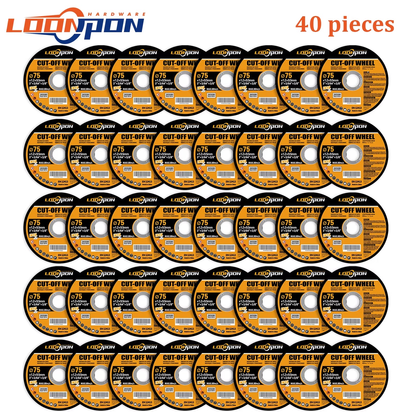 5-50PC 75Mm Resin Cutting Disc Grinding Metal Wheel Cut off Blade for Angle Grinder Metal & Stainless Cutting