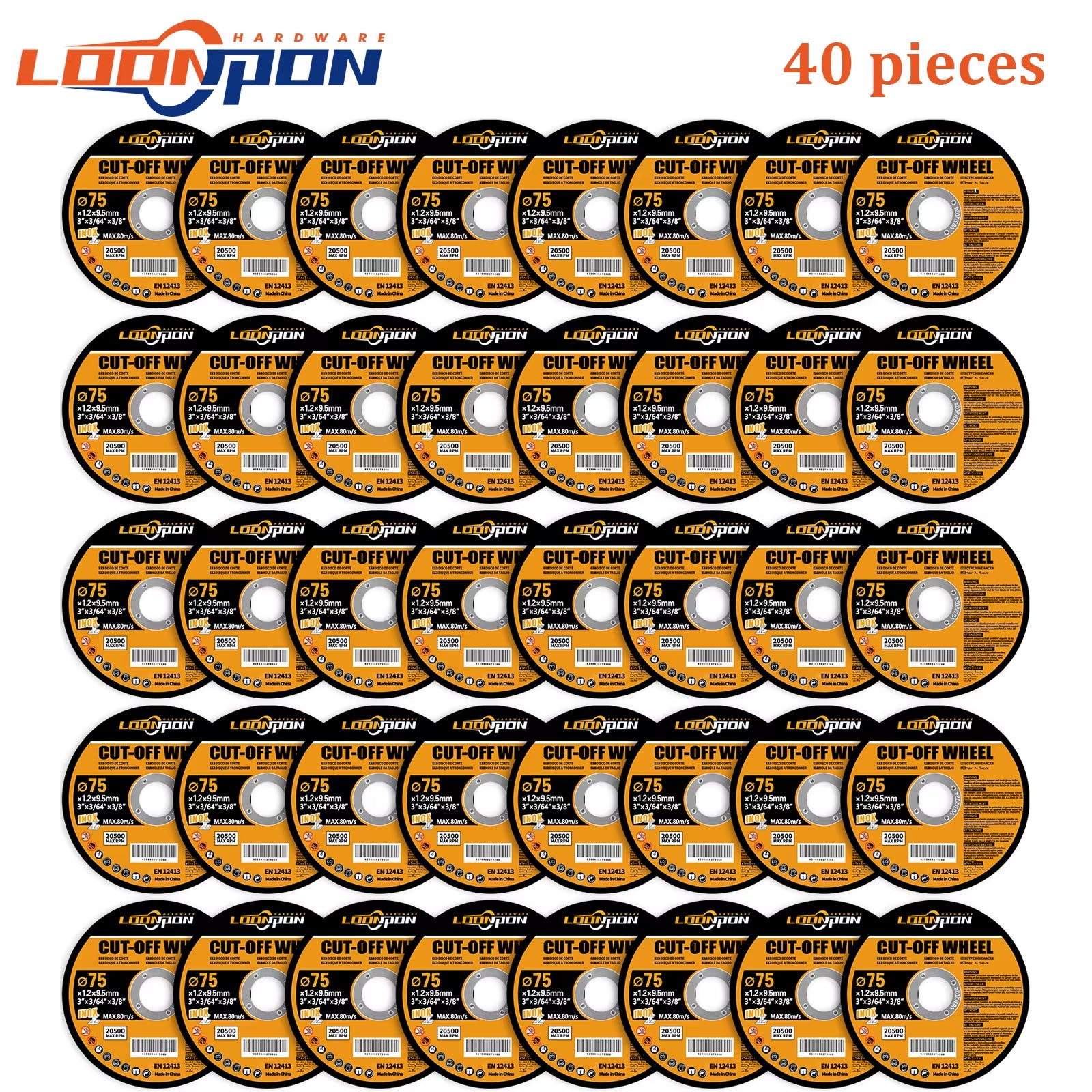 5-50PC 75Mm Resin Cutting Disc Grinding Metal Wheel Cut off Blade for Angle Grinder Metal & Stainless Cutting