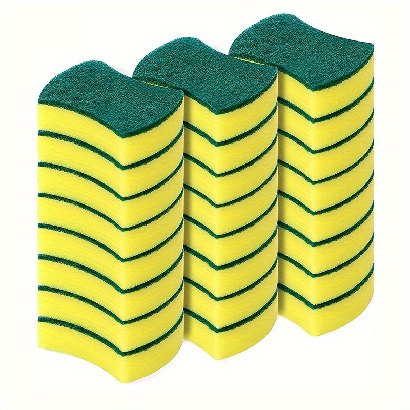 8/16/32pcs, Multifunctional Cleaning Sponge, Double-Sided Scouring Pad For Household Cleaning, Dishwashing Sponge, Premium Kitchen Sponge, Durable Non-scratch Sponge Wipe, Super Absorbent, Cleaning Supplies, Cleaning Tool Beauty Fashion