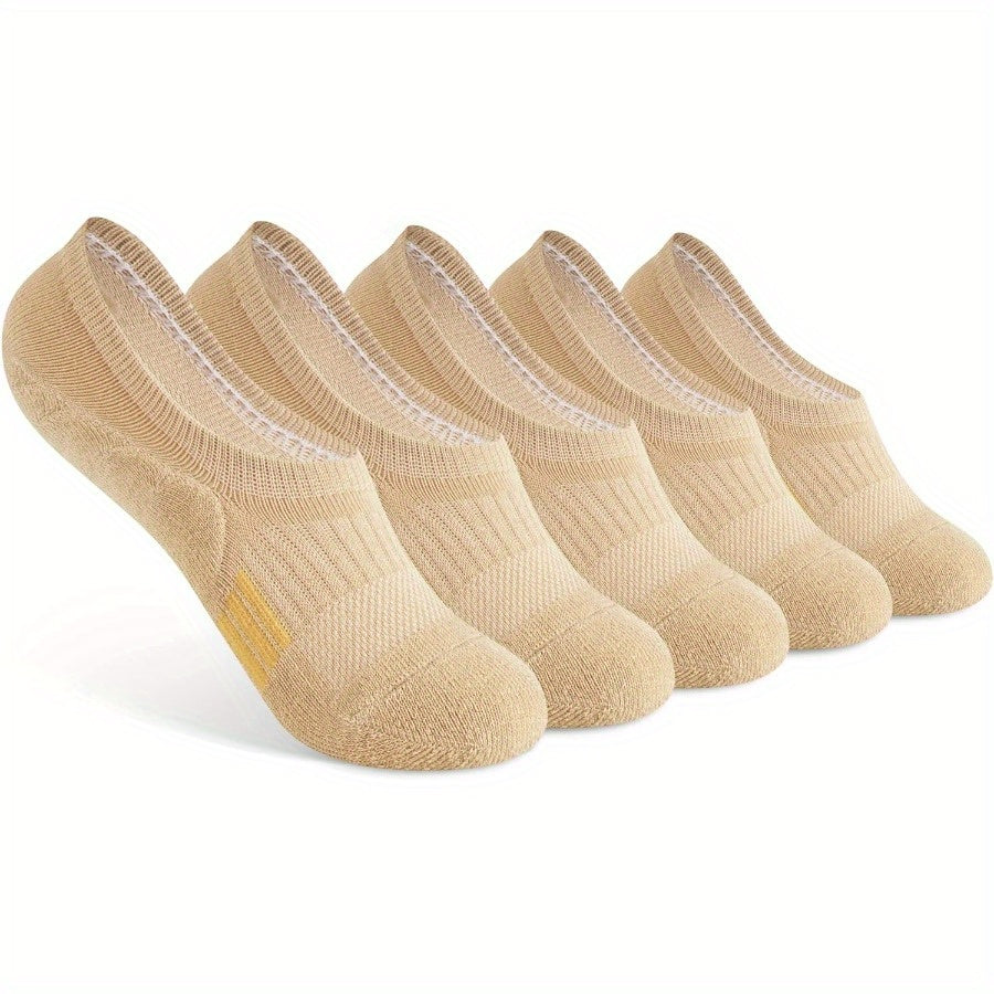 5/8 Pairs Women's No Show Socks, Non-Slip Athletic Ankle Socks For Running & Outdoor Activities, Breathable Sport Footwear Beauty World Shop