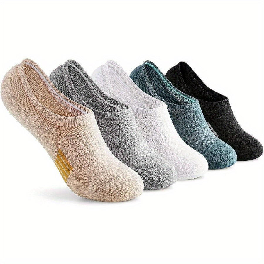 5/8 Pairs Women's No Show Socks, Non-Slip Athletic Ankle Socks For Running & Outdoor Activities, Breathable Sport Footwear Beauty World Shop