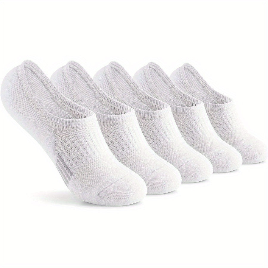 5/8 Pairs Women's No Show Socks, Non-Slip Athletic Ankle Socks For Running & Outdoor Activities, Breathable Sport Footwear Beauty World Shop