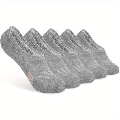 5/8 Pairs Women's No Show Socks, Non-Slip Athletic Ankle Socks For Running & Outdoor Activities, Breathable Sport Footwear Beauty World Shop