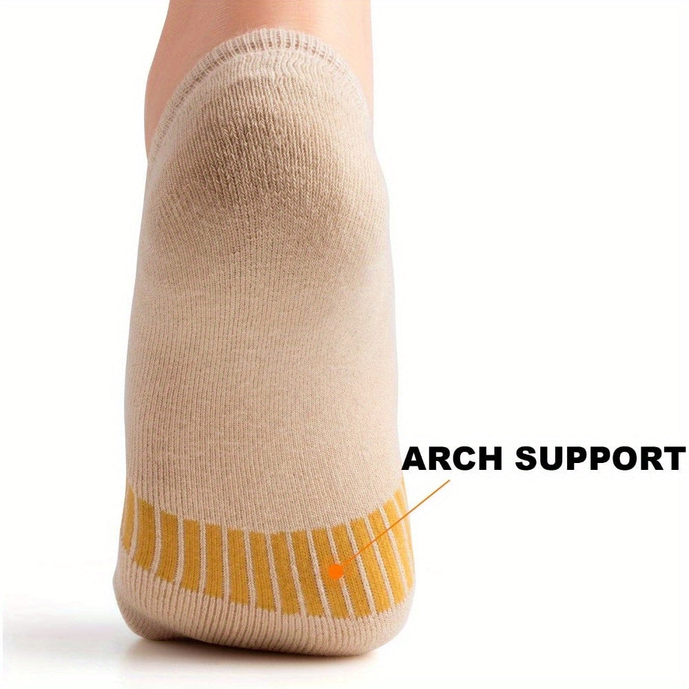5/8 Pairs Women's No Show Socks, Non-Slip Athletic Ankle Socks For Running & Outdoor Activities, Breathable Sport Footwear Beauty World Shop