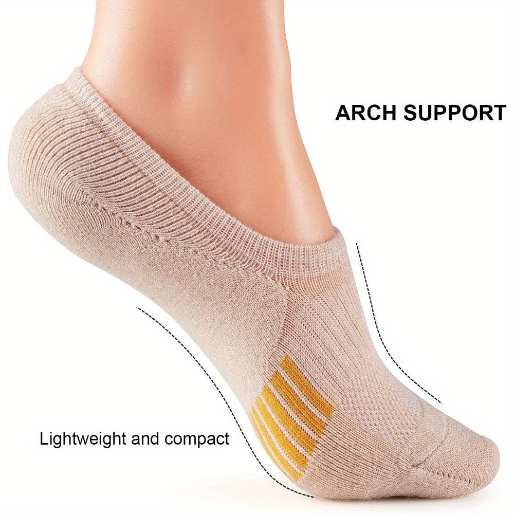5/8 Pairs Women's No Show Socks, Non-Slip Athletic Ankle Socks For Running & Outdoor Activities, Breathable Sport Footwear Beauty World Shop