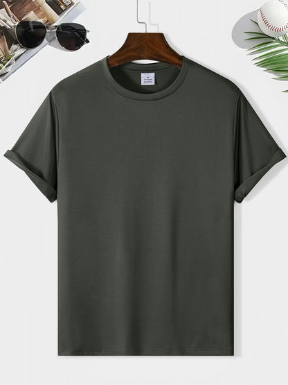 EST. 1987 And A Coconut Tree Printed Men's Fashion Trendy Casual Crew Neck Casual Sport T-shirt Beauty World Shop
