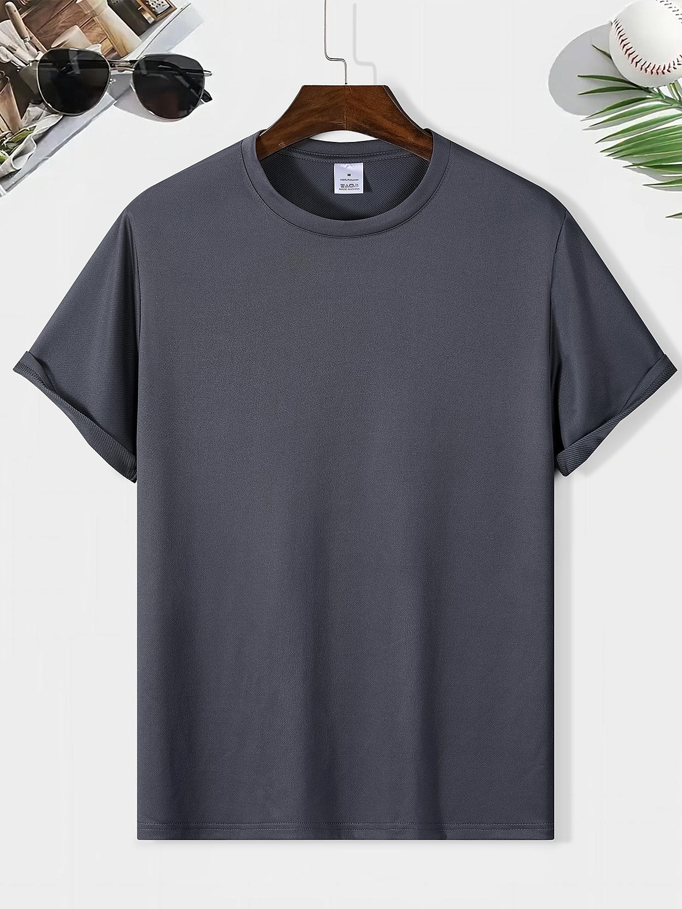 EST. 1987 And A Coconut Tree Printed Men's Fashion Trendy Casual Crew Neck Casual Sport T-shirt Beauty World Shop