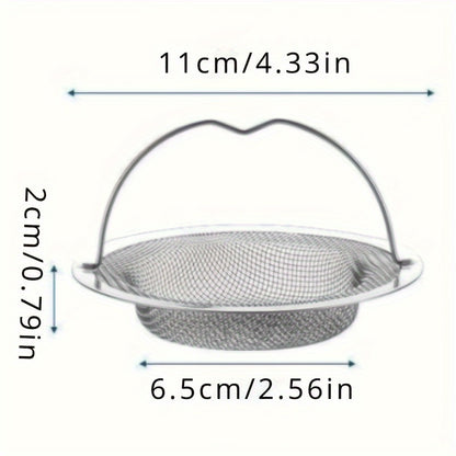 1-6pcs Stainless Steel Sink Strainer with Handle - Rust-Resistant Mesh Design, Suitable for Kitchen and Bathroom Sinks, Easy to Prevent Clogging, Perfect for Draining Fruits and Vegetables Beauty Fashion