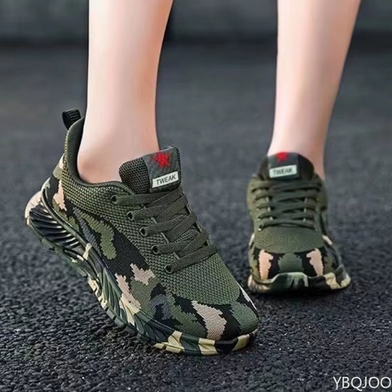 Mesh Camouflage Sports Shoes Men'S Durable Casual Shoes Men'S anti Slip Tennis Outdoor Hiking Lightweight Flat Shoes Sneakers