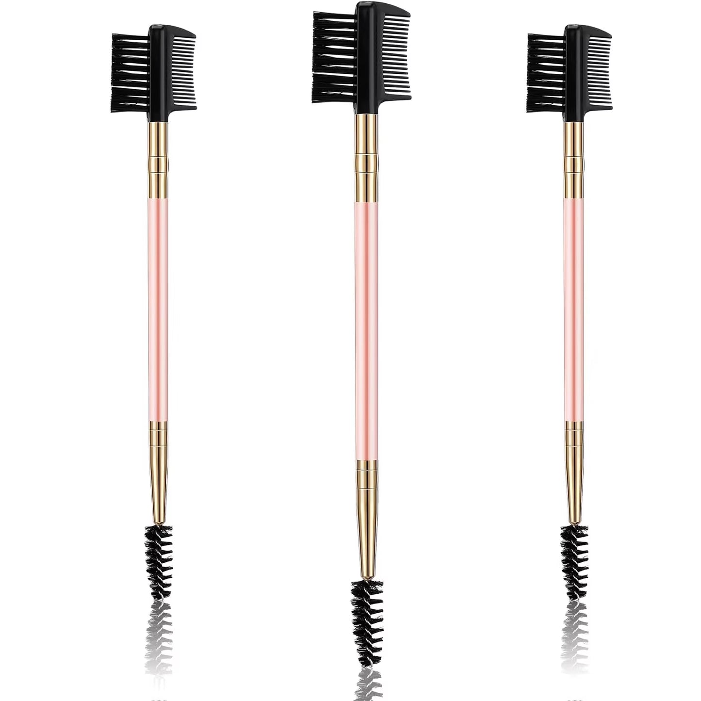 3 Pcs Eyelash Comb Eyelash Shaper and Eyebrow Brush Dual Comb Double Head Eyebrow Eyelash Makeup Grooming Tool for Women Girls